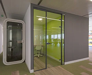 mampara cristal oficinas